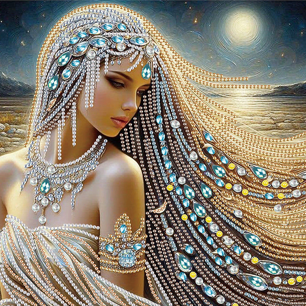 Gorgeous And Elegant Lady - Special Shaped Drill Diamond Painting 30*30CM