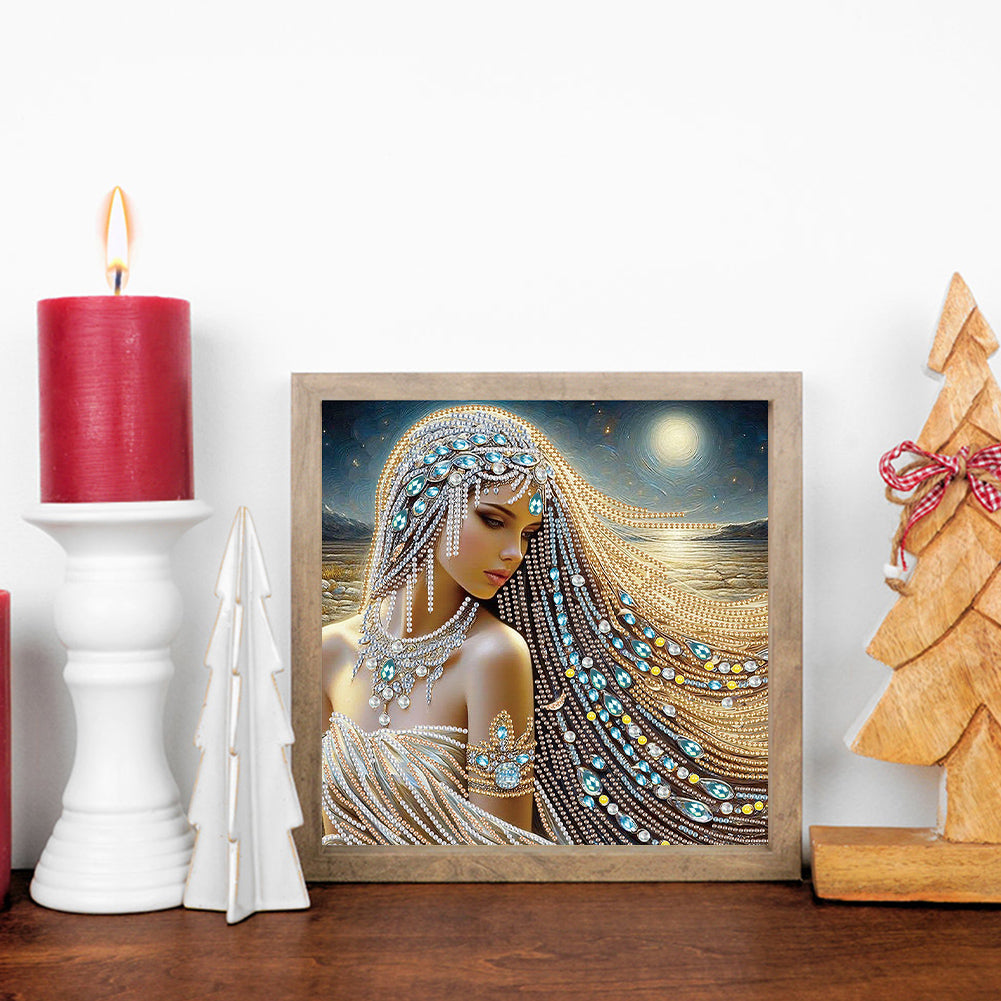 Gorgeous And Elegant Lady - Special Shaped Drill Diamond Painting 30*30CM