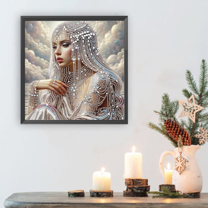 Gorgeous And Elegant Lady - Special Shaped Drill Diamond Painting 30*30CM