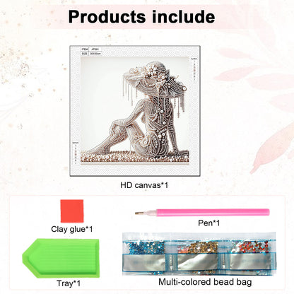 Gorgeous And Elegant Lady - Special Shaped Drill Diamond Painting 30*30CM