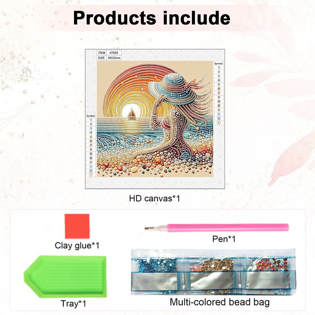 Gorgeous And Elegant Lady - Special Shaped Drill Diamond Painting 30*30CM
