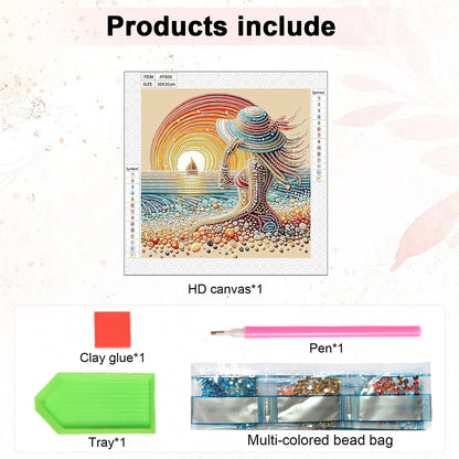 Gorgeous And Elegant Lady - Special Shaped Drill Diamond Painting 30*30CM