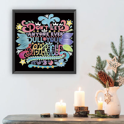Good Wishes In English - Special Shaped Drill Diamond Painting 30*30CM