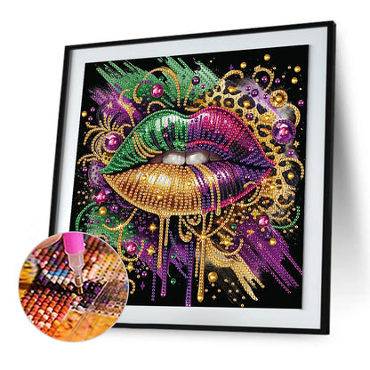Leopard Lips - Special Shaped Drill Diamond Painting 30*30CM