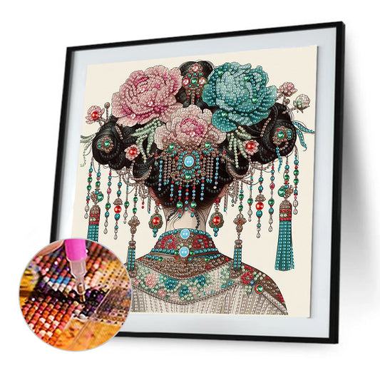 Gorgeous Headdress - Special Shaped Drill Diamond Painting 30*30CM