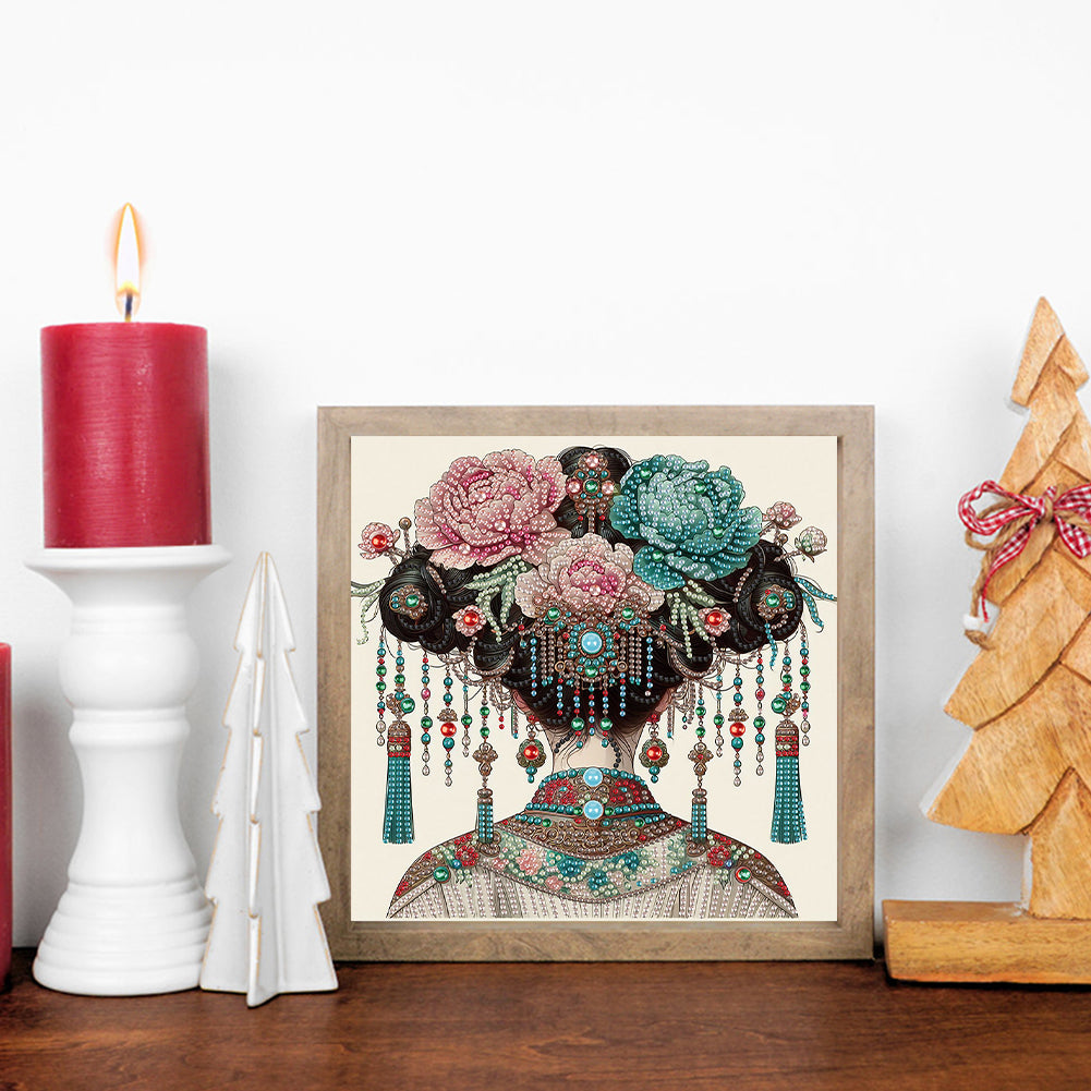 Gorgeous Headdress - Special Shaped Drill Diamond Painting 30*30CM
