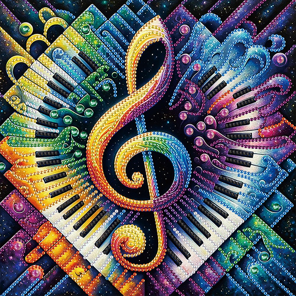 Piano Notes - Special Shaped Drill Diamond Painting 30*30CM