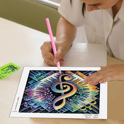 Piano Notes - Special Shaped Drill Diamond Painting 30*30CM
