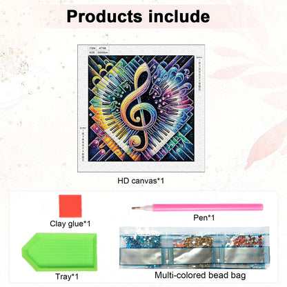 Piano Notes - Special Shaped Drill Diamond Painting 30*30CM