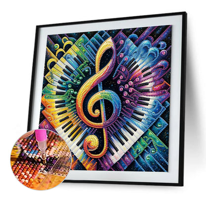 Piano Notes - Special Shaped Drill Diamond Painting 30*30CM