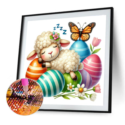Easter Sheep - Full Round Drill Diamond Painting 30*30CM