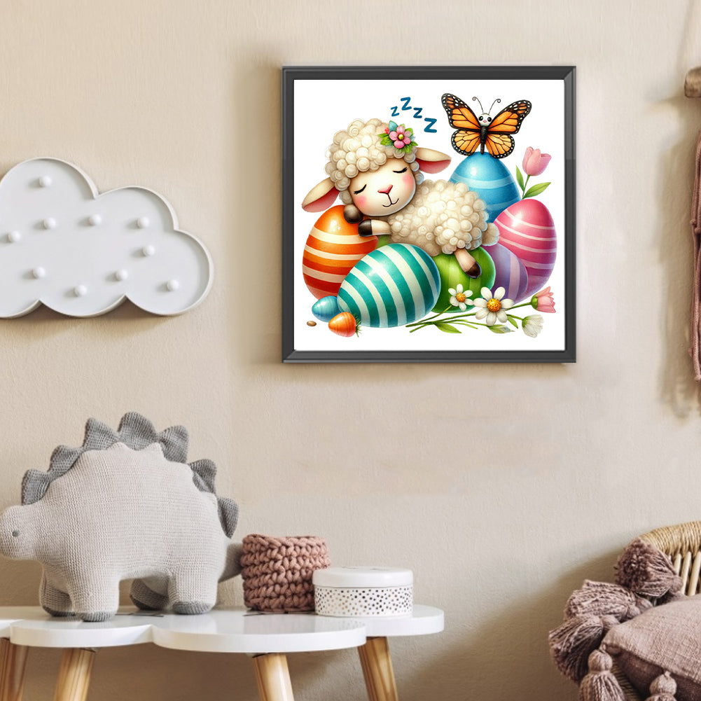 Easter Sheep - Full Round Drill Diamond Painting 30*30CM