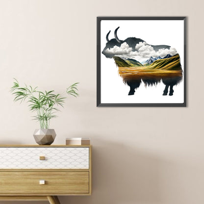 Cow - Full Round Drill Diamond Painting 30*30CM