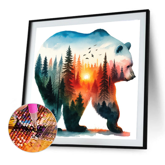 Polar Bear - Full Round Drill Diamond Painting 30*30CM
