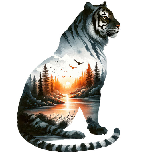 Tiger - Full Round Drill Diamond Painting 30*30CM