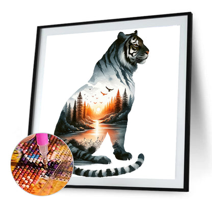 Tiger - Full Round Drill Diamond Painting 30*30CM