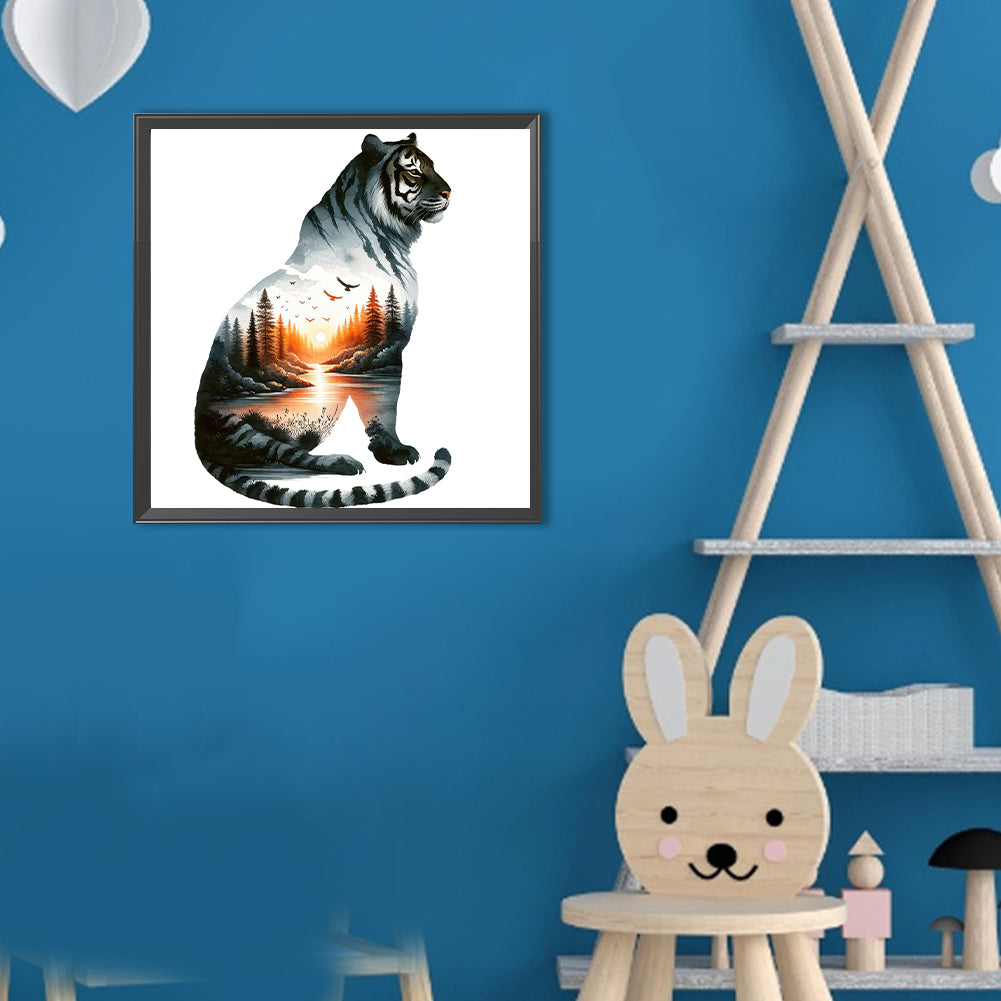 Tiger - Full Round Drill Diamond Painting 30*30CM