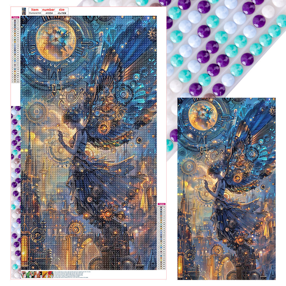 Mechanical Angel Girl - Full Round Drill Diamond Painting 40*70CM