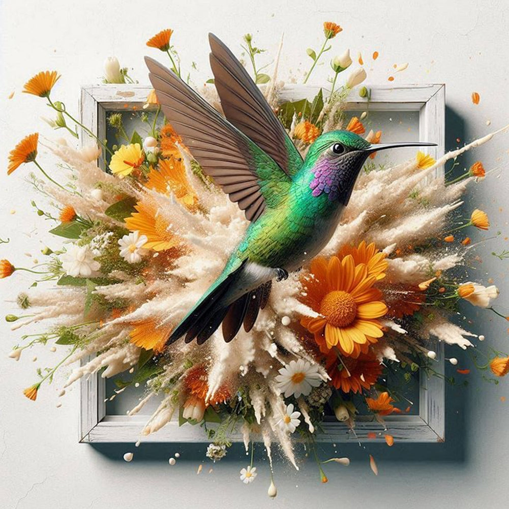Hummingbird Escapes The Frame - Full Square Drill Diamond Painting 40*40CM