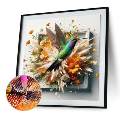 Hummingbird Escapes The Frame - Full Square Drill Diamond Painting 40*40CM