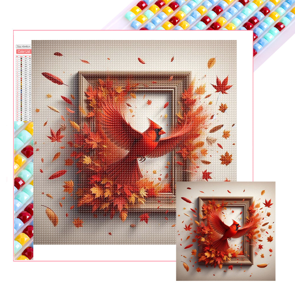 Cardinal Escapes The Frame - Full Square Drill Diamond Painting 40*40CM