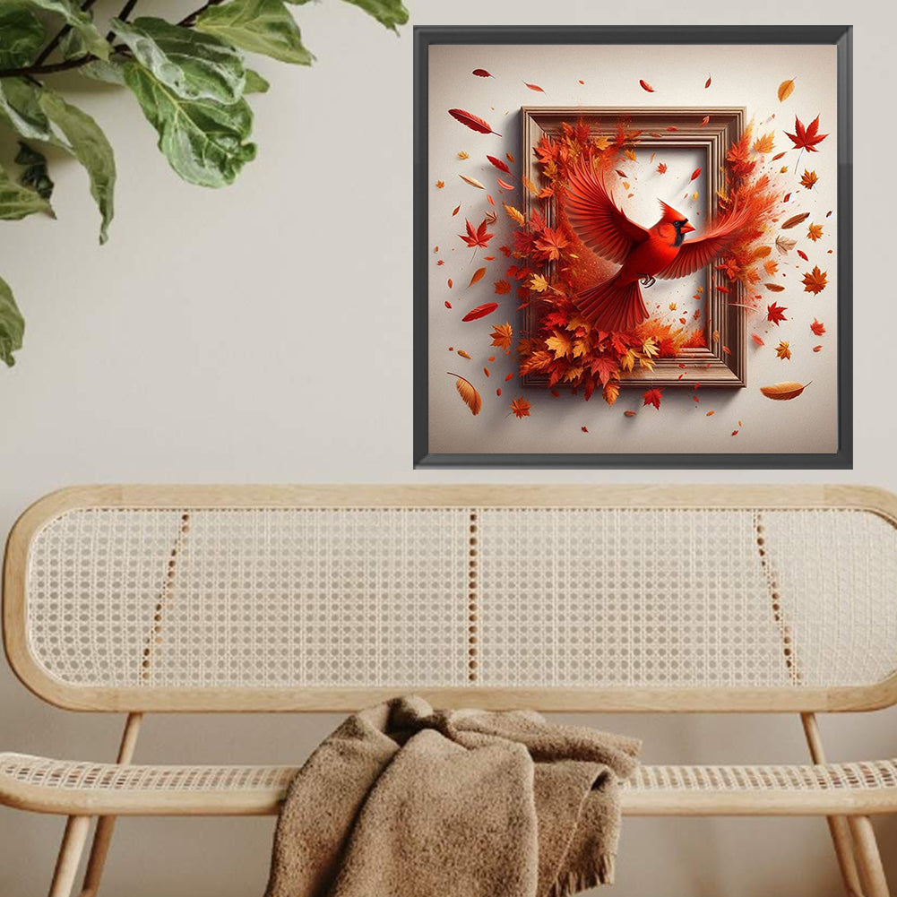 Cardinal Escapes The Frame - Full Square Drill Diamond Painting 40*40CM