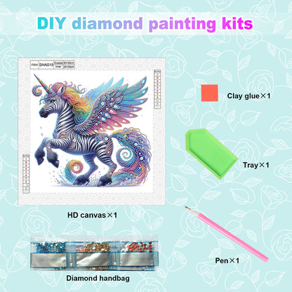 Winged Unicorn - Special Shaped Drill Diamond Painting 30*30CM