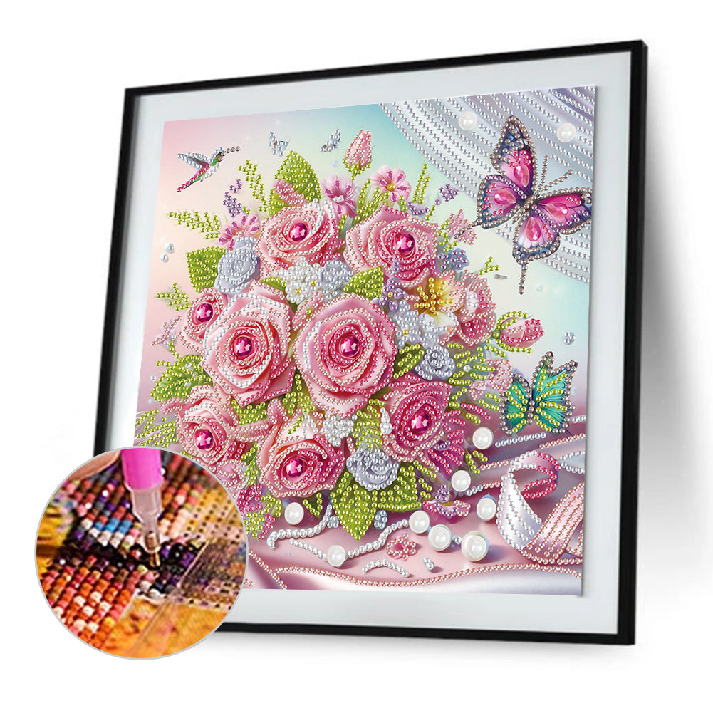 Flower Cluster - Special Shaped Drill Diamond Painting 30*30CM