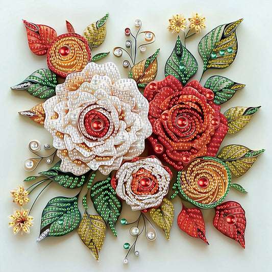 Flower Cluster - Special Shaped Drill Diamond Painting 30*30CM