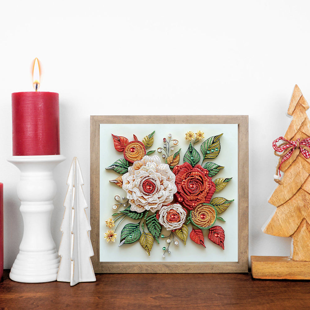 Flower Cluster - Special Shaped Drill Diamond Painting 30*30CM