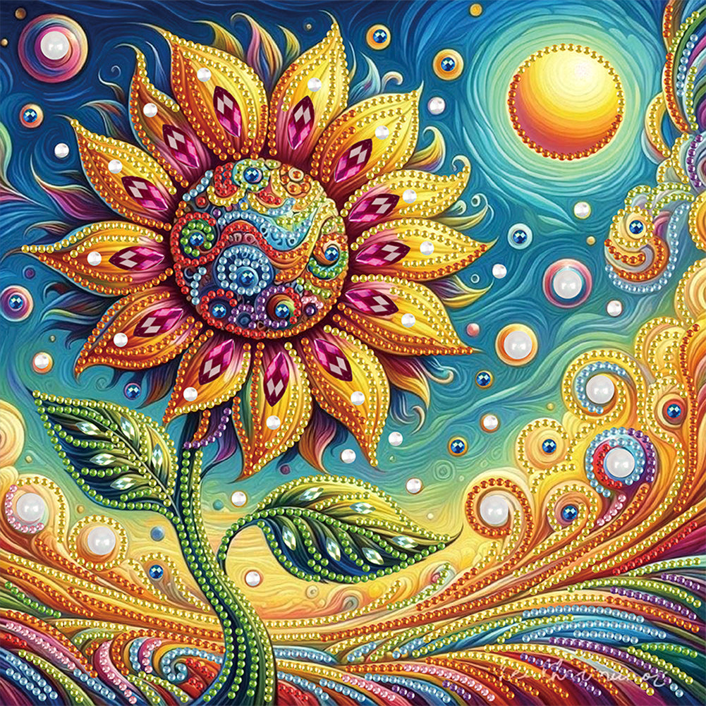 Flower Cluster - Special Shaped Drill Diamond Painting 30*30CM