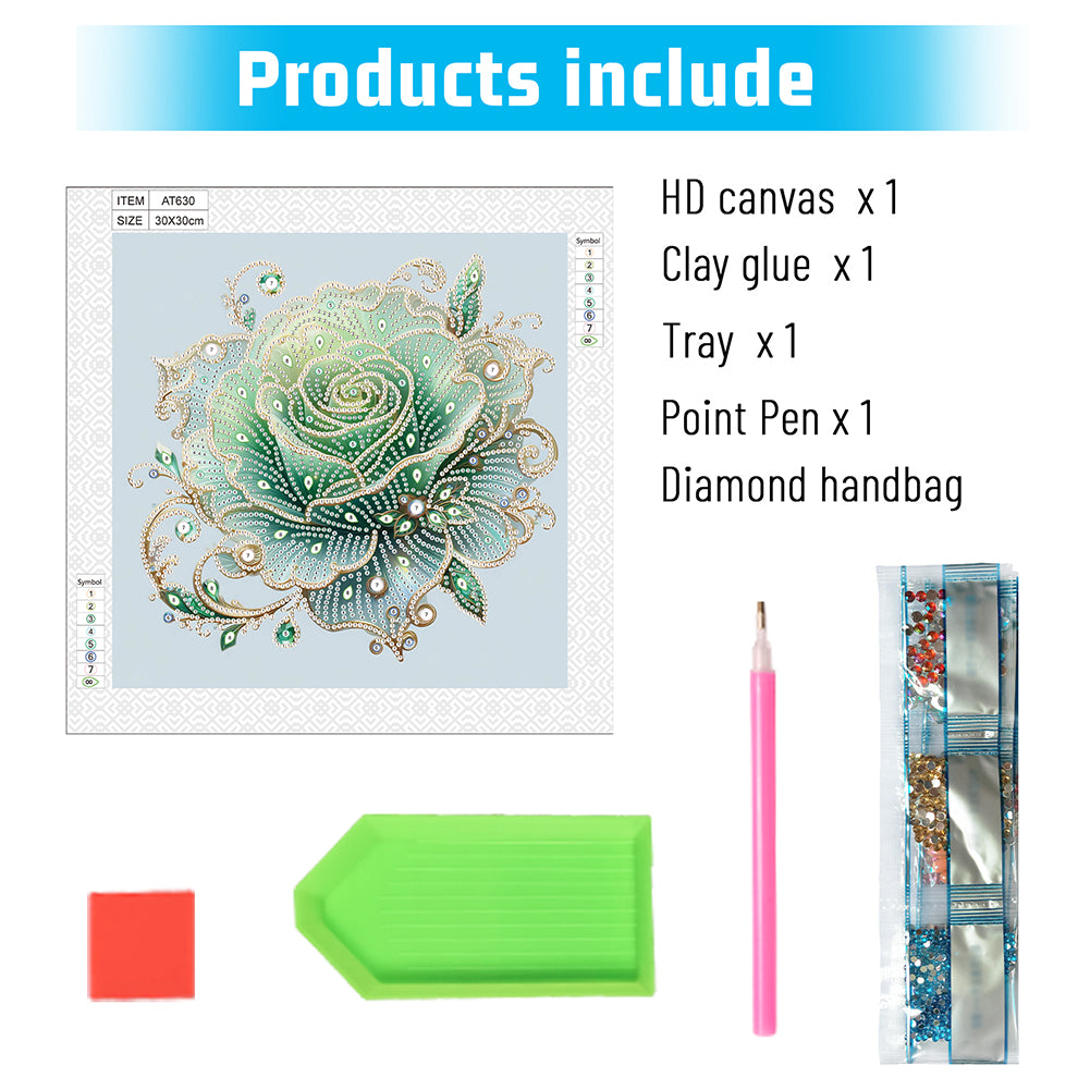 Flower Cluster - Special Shaped Drill Diamond Painting 30*30CM