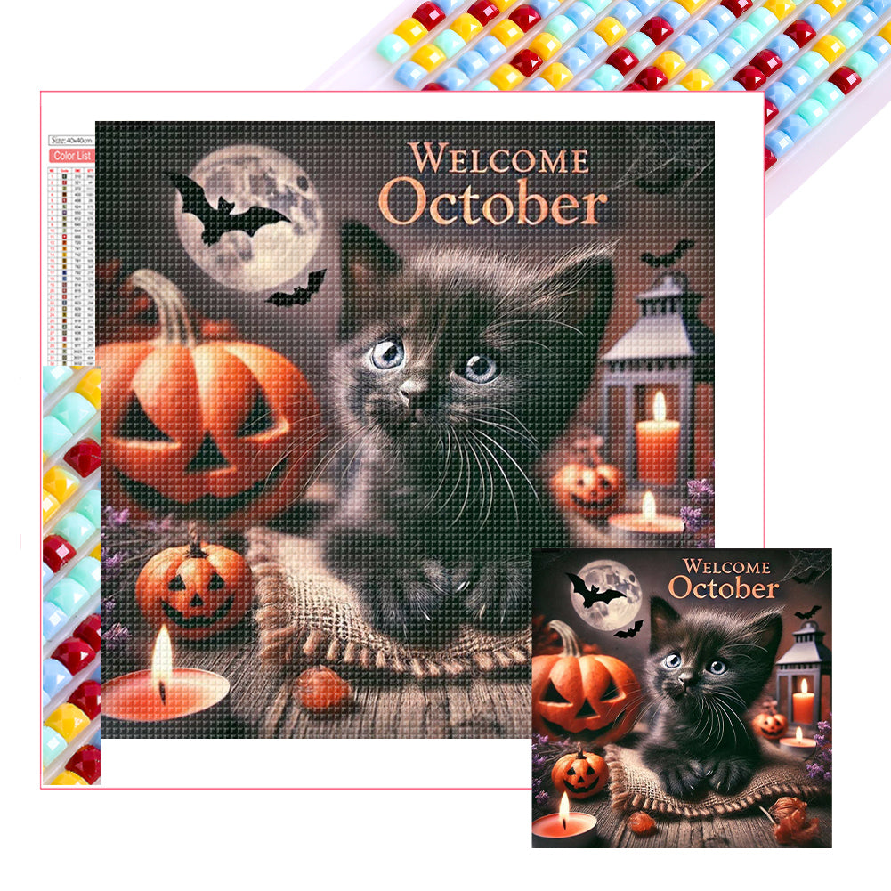 Cute Animal October - Full Square Drill Diamond Painting 40*40CM