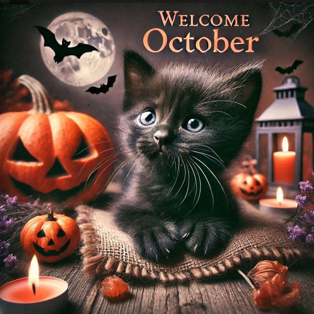 Cute Animal October - Full Square Drill Diamond Painting 40*40CM