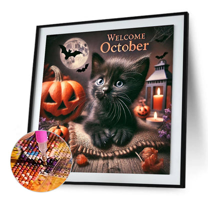 Cute Animal October - Full Square Drill Diamond Painting 40*40CM