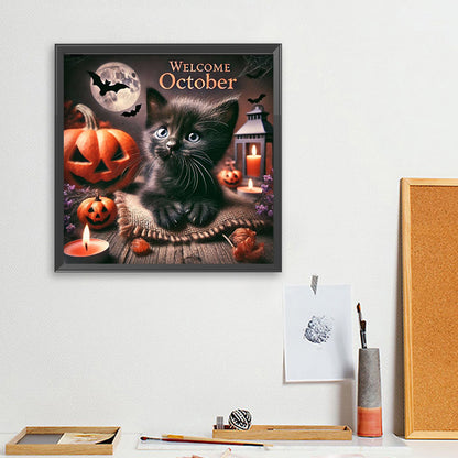 Cute Animal October - Full Square Drill Diamond Painting 40*40CM