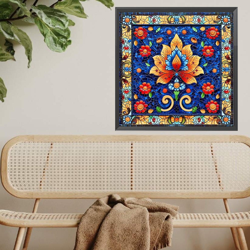 Bright Mandala Flower - Full Square Drill Diamond Painting 40*40CM