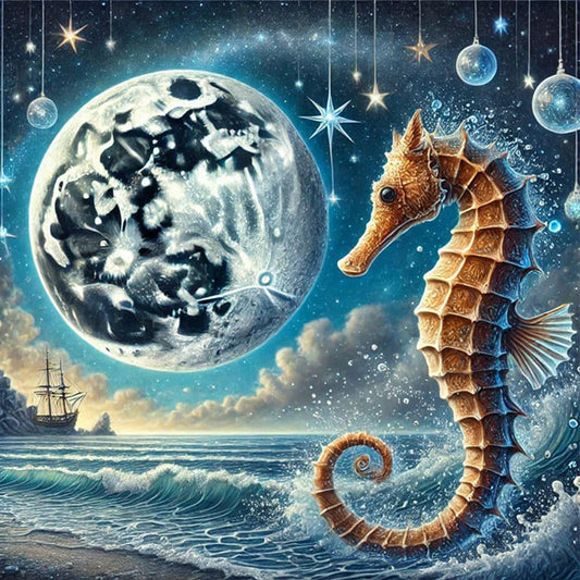 Ocean Under The Moonlight - Full Square Drill Diamond Painting 30*30CM