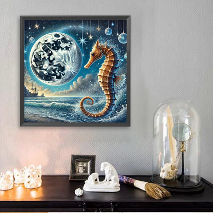 Ocean Under The Moonlight - Full Square Drill Diamond Painting 30*30CM