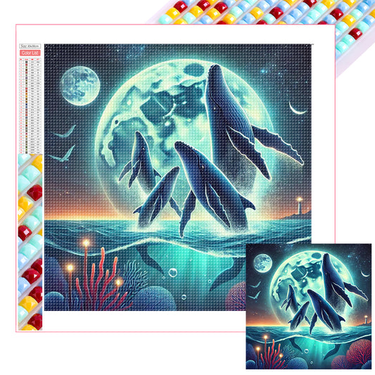Ocean Under The Moonlight - Full Square Drill Diamond Painting 30*30CM