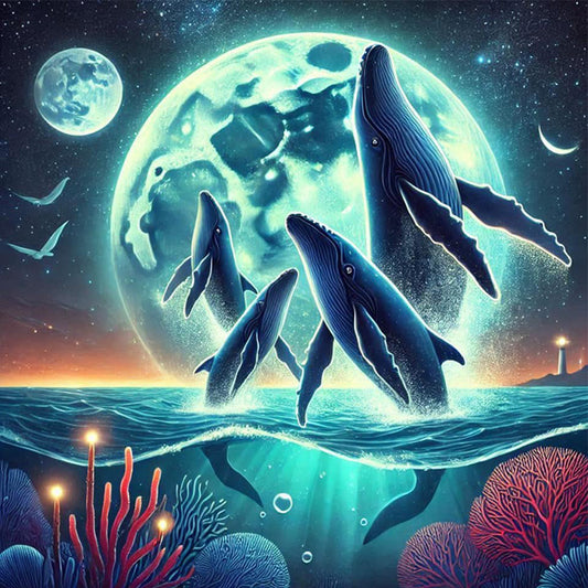 Ocean Under The Moonlight - Full Square Drill Diamond Painting 30*30CM