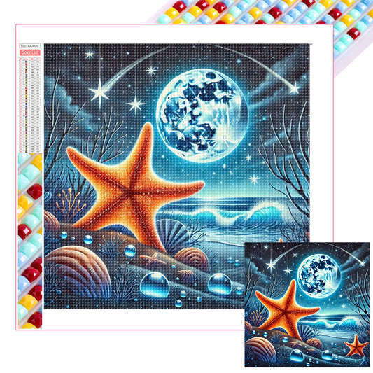 Ocean Under The Moonlight - Full Square Drill Diamond Painting 30*30CM
