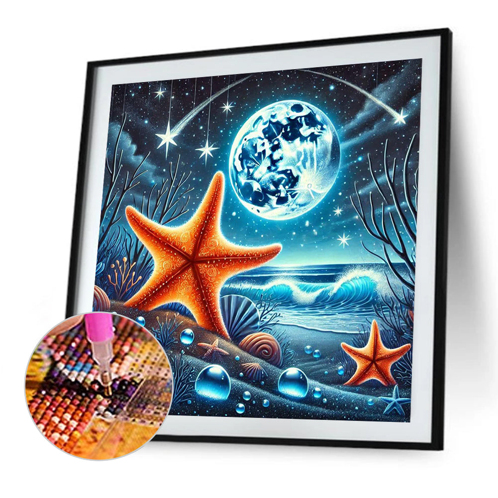 Ocean Under The Moonlight - Full Square Drill Diamond Painting 30*30CM