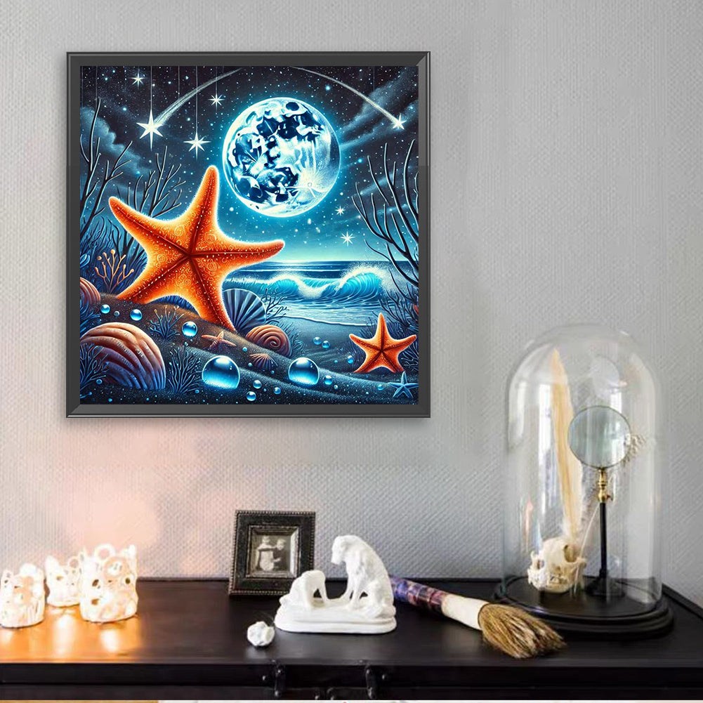 Ocean Under The Moonlight - Full Square Drill Diamond Painting 30*30CM