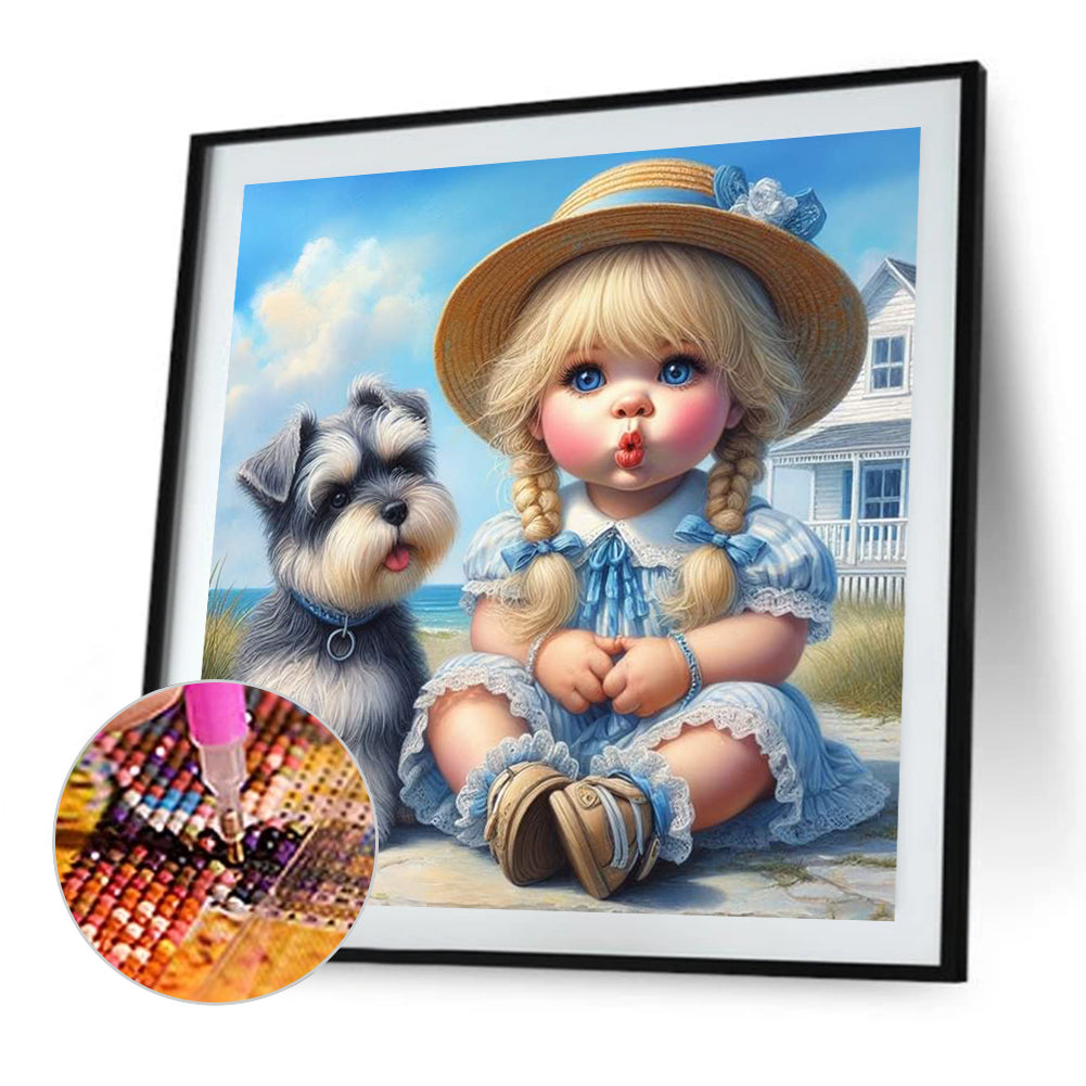 Cute Girl - Full Square Drill Diamond Painting 30*30CM