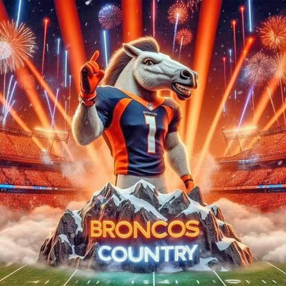 Denver Broncos - Full Round Drill Diamond Painting 40*40CM