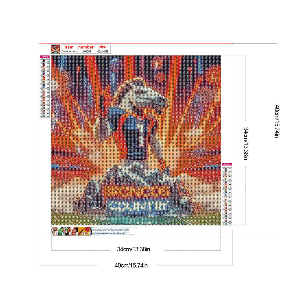 Denver Broncos - Full Round Drill Diamond Painting 40*40CM