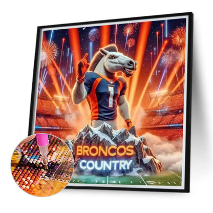 Denver Broncos - Full Round Drill Diamond Painting 40*40CM