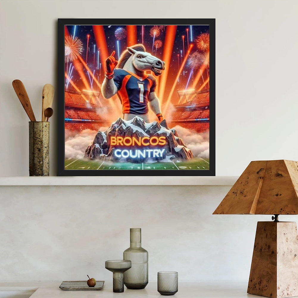 Denver Broncos - Full Round Drill Diamond Painting 40*40CM