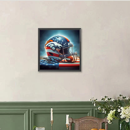 Denver Broncos Helmet - Full Round Drill Diamond Painting 40*40CM